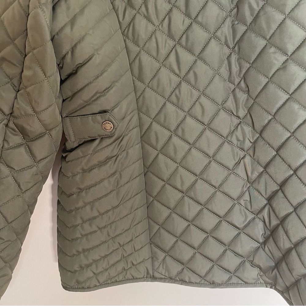 Tommy Hilfiger | Olive Green Stand Collar Puffer Jacket | XL - Picture 9 of 14
